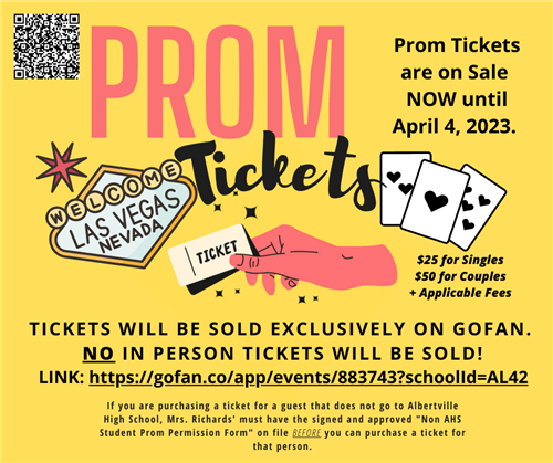  Prom Ticket Information